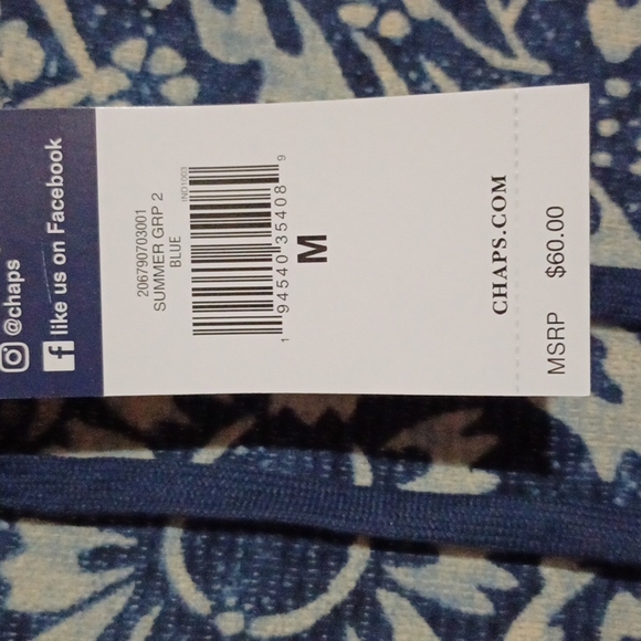 Chaps Women's Medium Blue Floral Pullover Sweatshirt And Turtleneck Style. - Picture 11 of 11